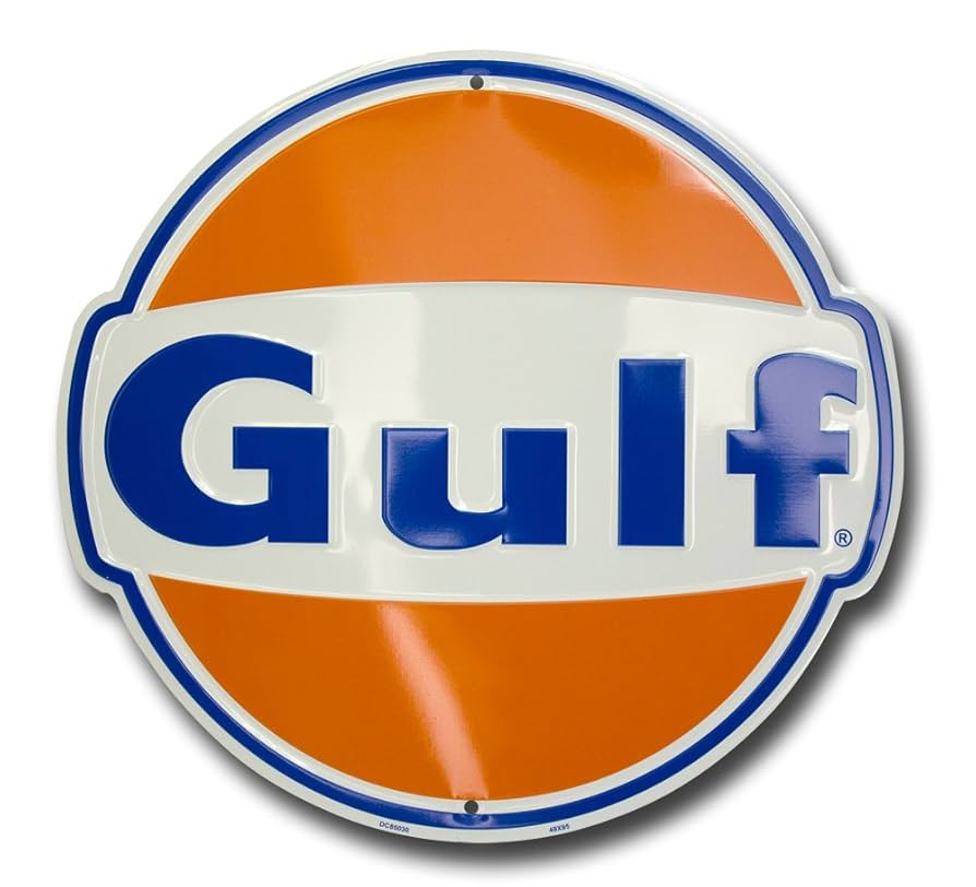 Amazon.com: Hangtime Gulf Oil Nostalgia Sign Die Cut : Home